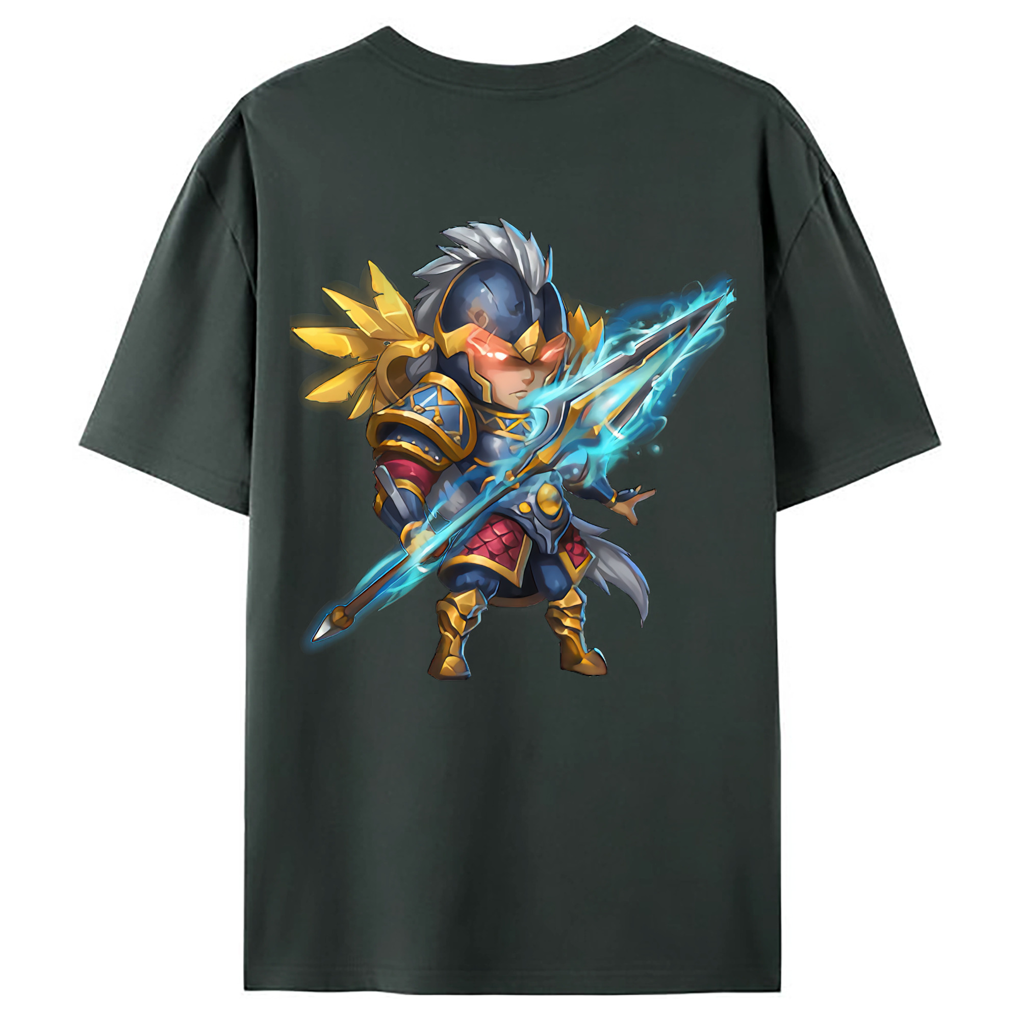 （画像用） リーグ・オブ・レジェンド League of Legends LOL 綿100％ メンズ半袖Tシャツ（バックプリント） 通気性